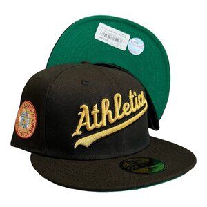 New Era Oakland A's Athletics Script 59FIFTY Fitted Hat 1987 ASG Patch